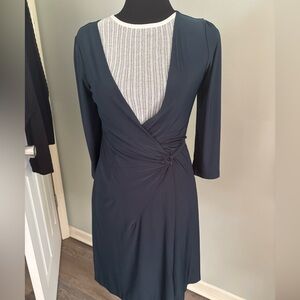 Express Elegant teal Cocktail Wrap Dress xs